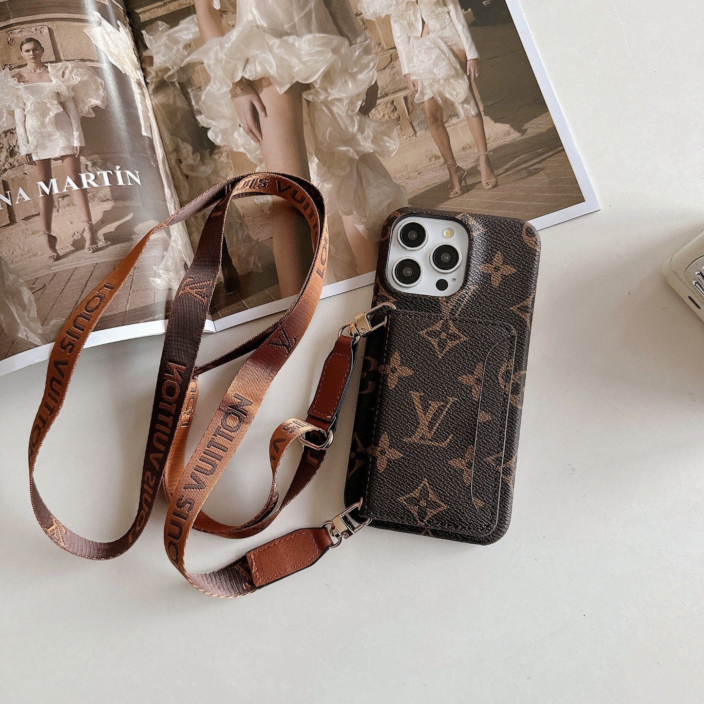 Luxury LV Series 3.0: Multi-Function Leather Wallet iPhone Case