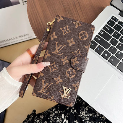 Luxurious Brown LV 2.0 Wallet iPhone Case