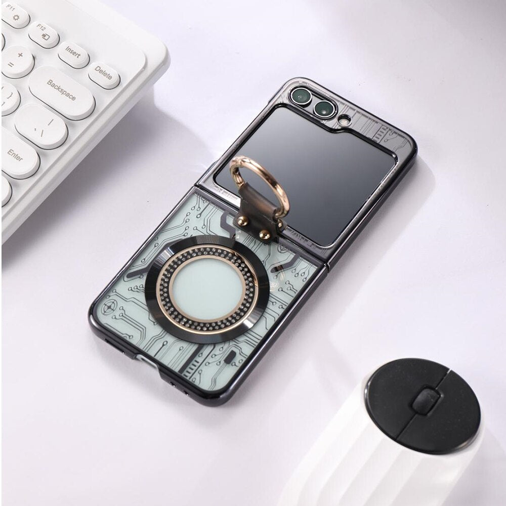 Shockproof Magnetic Case With Ring For Samsung Galaxy Z Flip