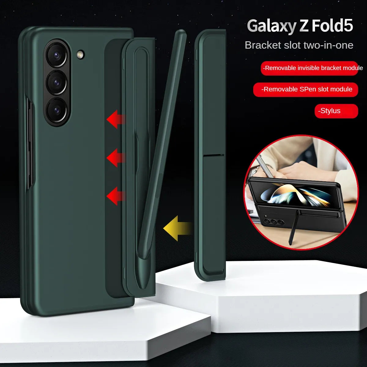 MODUL™ | 3-in-1 Case with Pen Slot & Kickstand Holder for Samsung Galaxy Z Fold