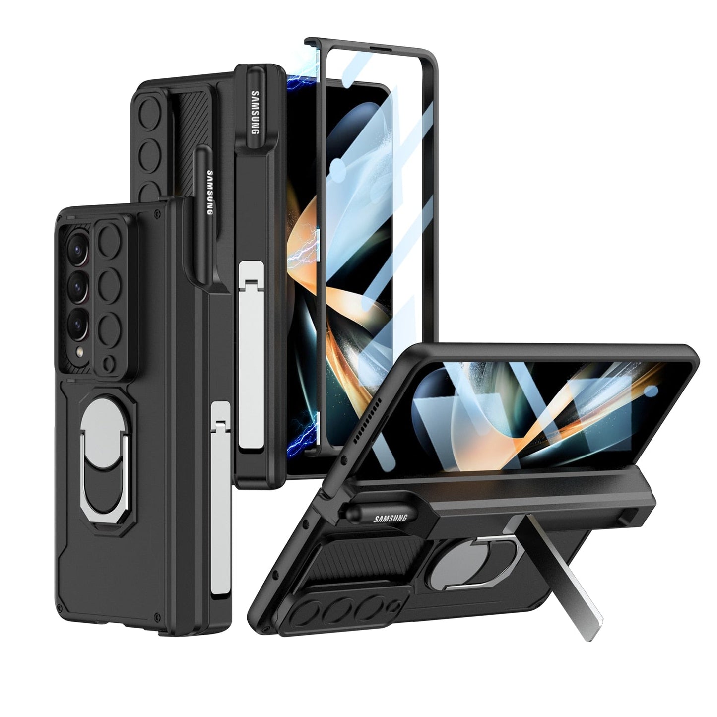 Magnetic Armor Case With S Pen Slot For Samsung Galaxy Z Fold Series