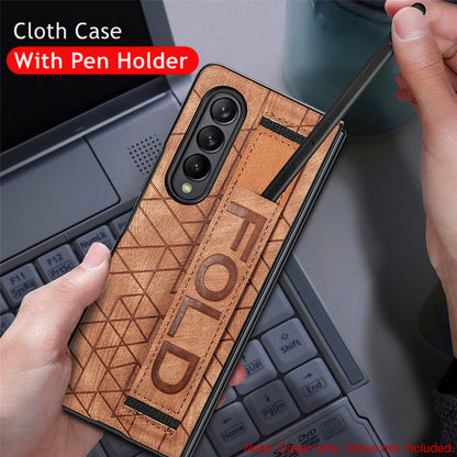 Leather Case with Stylus Holder For Samsung Galaxy Z Fold Series