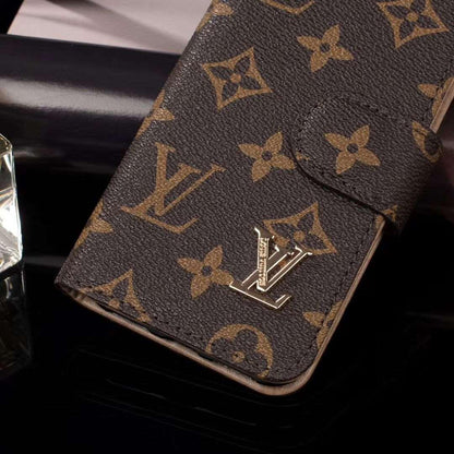 Luxurious Brown LV 2.0 Wallet iPhone Case