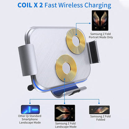 CAR WIRELESS FAST CHARGING AUTO CLAMPING MOUNT